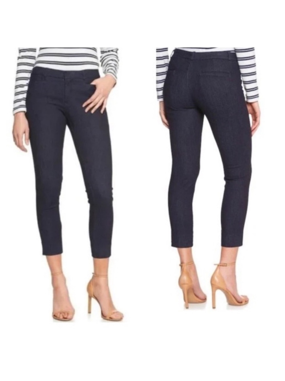 Blue Denim Banana Republic Sloan Crop Pants in Size 2